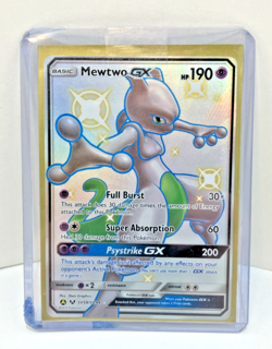 Pokemon Mewtwo GX SV59/SV94 Hidden Fates Shiny Holo Full Art Card 2019 NM+ - Image 3