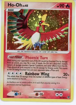2007 Pokemon Ho-Oh 10/132 Holofoil Secret Wonders Moderately Played - Image 1