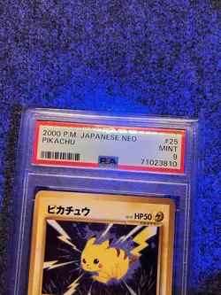 Pikachu Neo #025 Pokemon 2000 Japanese PSA 9 - Image 3