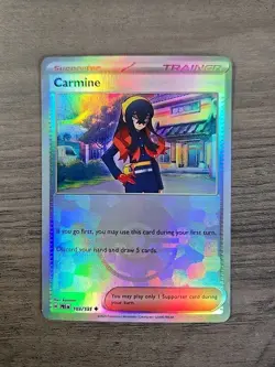 Pokemon TCG Carmine 103/131 Reverse Holo Pokeball Prismatic Evolutions NM - Image 1