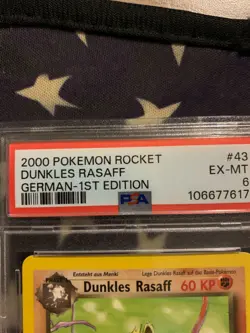 PSA Pokemon ROCKET, 2000, Dunkles Rasaff #43- German, 1st EDITION SEE PICS - Image 2