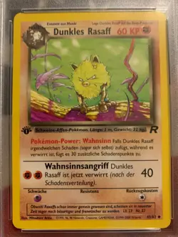 PSA Pokemon ROCKET, 2000, Dunkles Rasaff #43- German, 1st EDITION SEE PICS - Image 3