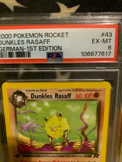 PSA Pokemon ROCKET, 2000, Dunkles Rasaff #43- German, 1st EDITION SEE PICS - Image 4