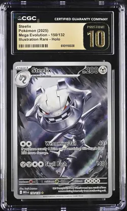 Pokemon Steelix 150/132 Illustration Rare Mega Evolution - CGC 10 PRISTINE - Image 1