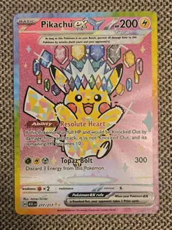 Pokemon Pikachu ex 277/217 Ascended Heroes SIR!! GRADING CANDIDATEU - Image 1
