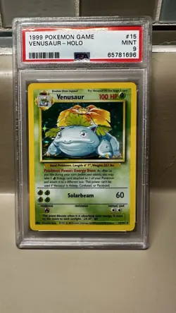 Pokemon Base Set 2 Holo Venasaur PSA 9 Mint - Image 1