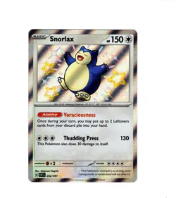 Pokemon TCG Snorlax 202/091 Shiny Holo Rare Paldean Fates NM English 2024 - Image 1