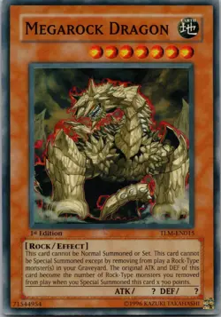 Yugioh Megarock Dragon TLM-EN015 1st Edition Super Rare NM - Image 1