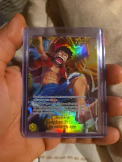 One Piece TCG Monkey.D.Luffy OP15-119 SEC Near Mint In Hand - Image 1