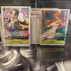 One Piece Nami OP06-106 SR & Boa Hancock PRB02-017 SR Near Mint - Image 1