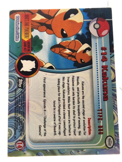 Topps Pokemon Card Kakuna #14 Topps Series 1 Silver Foil - Image 2