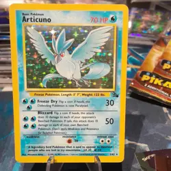 Pokemon Articuno Holo Rare Fossil 70 HP 2/62 English 1999-2000 Wizards Card - Image 1