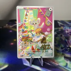 Pokemon Card Minccino 182/162 Temporal Forces Illustration Rare NM - Image 1