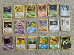 Pokemon TCG Vintage Lot 18 Card English and Japanese LP to DMG Condition - Image 1