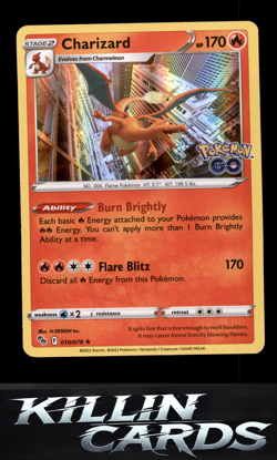 Charizard 010/078 Pokemon Holo Rare Pokemon GO Card NM - Image 1