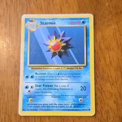 Pokemon Starmie Base Set 64/102 English Uncommon 60 HP Wizards Card - Image 1