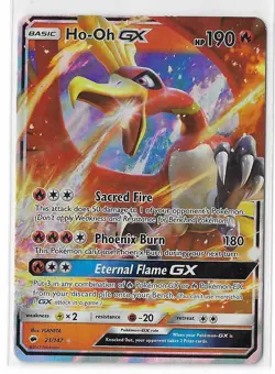 Ho-Oh GX 21/147 Burning Shadows Sun & Moon S&M Pokemon TCG Card NM - Image 1