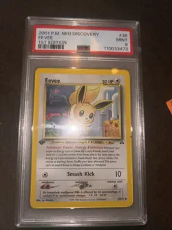 Pokemon TCG Neo Discovery 1st Edition LP Eevee Card 38/75 PSA 9 - Image 1