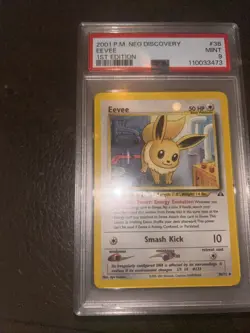 Pokemon TCG Neo Discovery 1st Edition LP Eevee Card 38/75 PSA 9 - Image 3