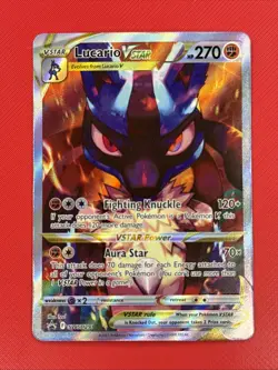 Pokemon TCG Lucario VSTAR Black Star Promo SWSH291 Holo Card NM/Mint Condition - Image 1