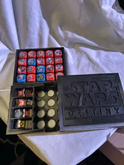 STAR WARS DESTINY Dice and Card Holder With Movers Darth Vader storm trooper - Image 3