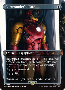 MTG Commander's Plate Secret Lair Marvel NM Iron Man - Image 1