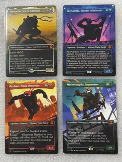 Lot of 4- MTG TMNT - Legendary Creature (Borderless) #215,216,218,219 Raph Leo - Image 1
