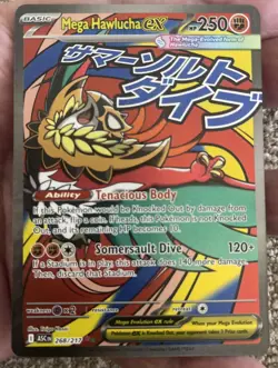 Pokemon TCG Mega Hawlucha EX Full Art Foil Card 268/217 ASC - Image 1