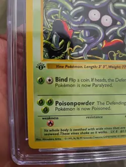 1999 Pokemon Set 1st Edition Tangela #66/102 CGC 9 - Image 2
