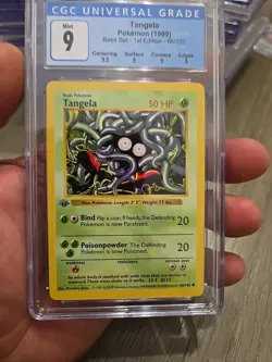 1999 Pokemon Set 1st Edition Tangela #66/102 CGC 9 - Image 4