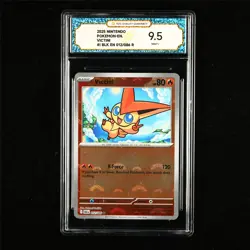 TQG 9.5 MINT+ 2025 Pokemon ENG Victini 012/086 R - Image 2