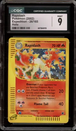 Pokemon Rapidash Expedition Holo Rare #26 CGC 9 Mint - Image 1