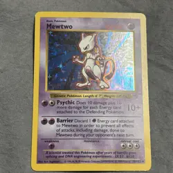 Pokemon Mewtwo TCG Base Set Holo Shadowless Rare - Image 1