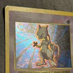 Pokemon Mewtwo TCG Base Set Holo Shadowless Rare - Image 5