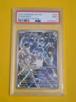 Pokemon- Thundurus 209 Black Bolt Pokemon Center Stamped ETB Promo - PSA Mint 9 - Image 1