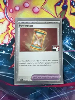 2025 Pokemon Stamped Prize Pack Series 7 Powerglass #63 Near Mint Holo - Image 1