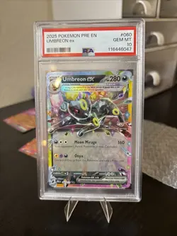 2025 POKEMON PRE EN-PRISMATIC EVOLUTIONS #060 UMBREON EX PSA 10 GEM MT Rare - Image 1