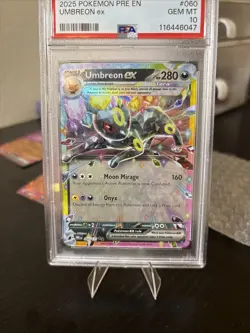2025 POKEMON PRE EN-PRISMATIC EVOLUTIONS #060 UMBREON EX PSA 10 GEM MT Rare - Image 2