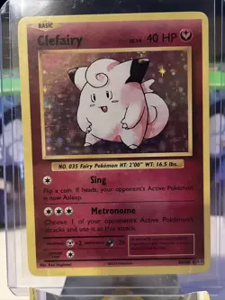 Pokemon TCG Clefairy XY Evolutions 63/108 Holo Holo Rare LP/NM - Image 1