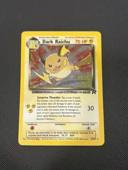 Pokemon Dark Raichu 83/82 Team Rocket Holo Secret Rare (LP) - Image 1