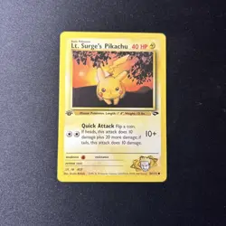 2000 Pokemon Gym Challenge 1st Edition Lt. Surge's Pikachu #84/132 NM - Image 1