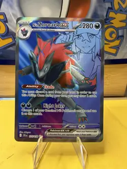 Pokemon TCG: N's Zoroark ex #175/159 Sv09: Journey Together - Art Rare - Image 1