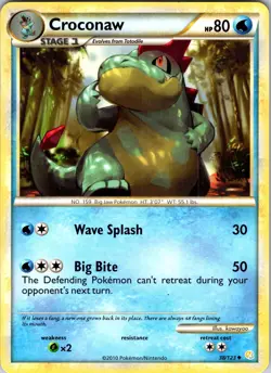 Croconaw 38/123 HeartGold SoulSilver Pokemon TCG NM Normal - Image 1