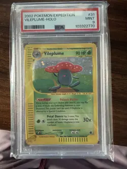 Pokemon TCG Vileplume Expedition Base Set Holo Rare PSA 9 031/165 2002 - Image 1