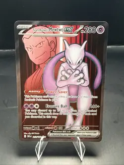 Pokemon Team Rocket's Mewtwo ex - 213/182 Full Art Destined Rivals NM Near Mint - Image 1