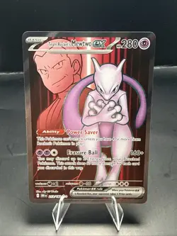 Pokemon Team Rocket's Mewtwo ex - 213/182 Full Art Destined Rivals NM Near Mint - Image 2