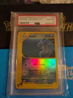 2003 Pokemon Aquapolis 58 Seadra - Reverse Foil Psa 10 *POP 3* *Low POP* - Image 1