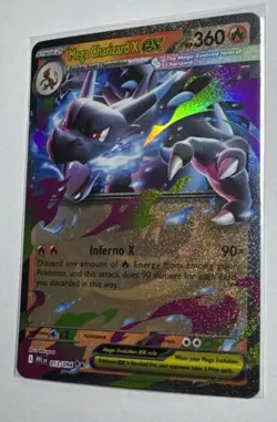 2025 Pokemon Phantasmal Flames PFL EN Mega Charizard X ex Double Rare #013/094 - Image 1