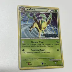 Pokemon Leafeon #17/90 Undaunted Prerelease Stamp Promo Holo Rare NM-M - Image 1