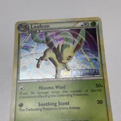 Pokemon Leafeon #17/90 Undaunted Prerelease Stamp Promo Holo Rare NM-M - Image 3
